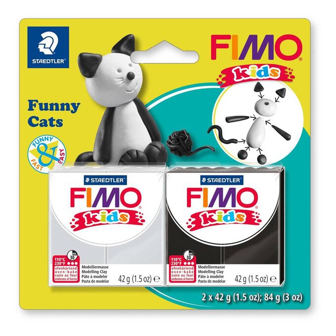 FIMO Kids Funny Cats 42g 2 Pack image number 1