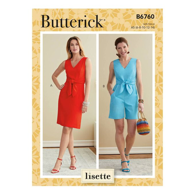 Butterick Dress and Playsuit Sewing Pattern B6760 (6-14) image number 1