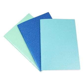 Blue Shimmer Sketchbook A5 3 Pack
