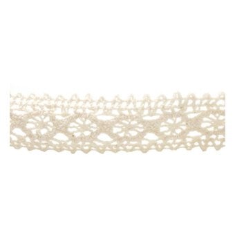 Natural Cotton Lace Ribbon 15mm x 5m