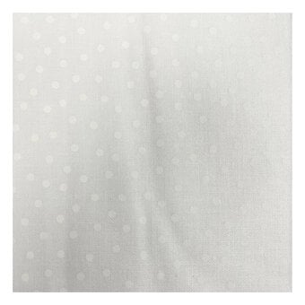 White Spotty Cotton Textured Blender Fabric by the Metre image number 2