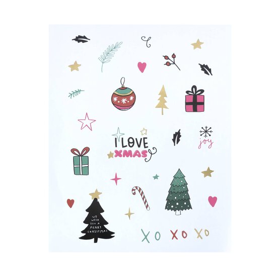 Pink and Green Christmas Sticker Sheet image number 1