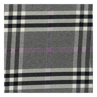 Pink and Black Check Spandex Jersey Fabric by the Metre image number 2
