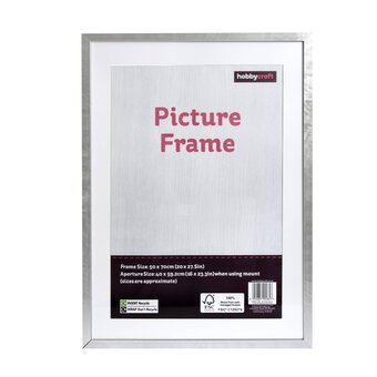 Metallic Silver Picture Frame 50cm x 70cm