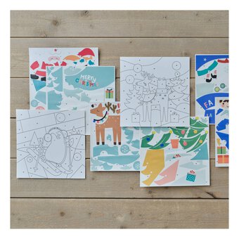 Christmas Sticker by Numbers Kit 4 Pack