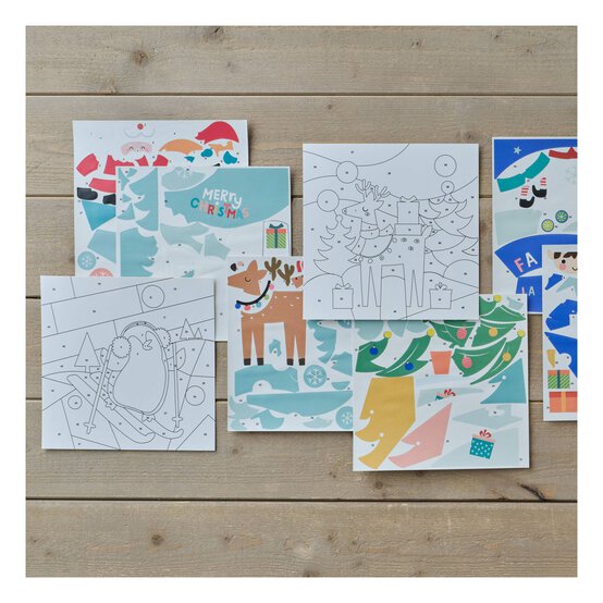 Christmas Sticker by Numbers Kit 4 Pack image number 2