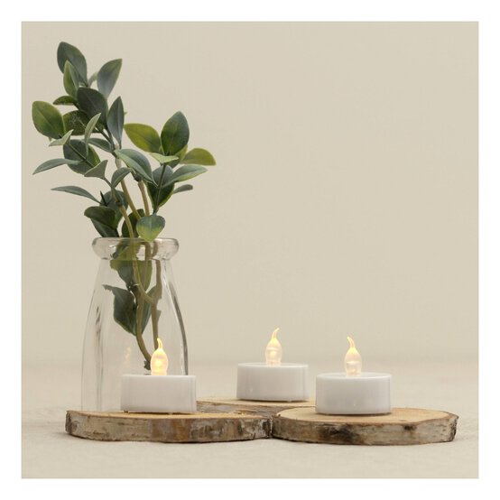 LED White Tealights 4 Pack