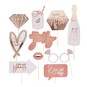 Pink and Rose Gold Hen Party Photo Booth Props 10 Pack image number 3