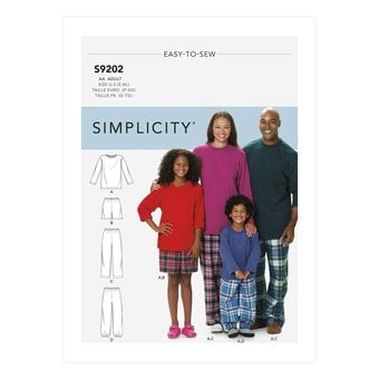 Simplicity Child Sleepwear Sewing Pattern S9202 (S-XL)