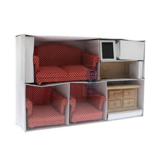 Doll&rsquo;s House Sitting Room Set 5 Pieces image number 4