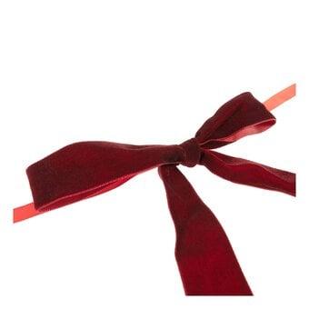 Red Velvet Bow Garland 3.5m