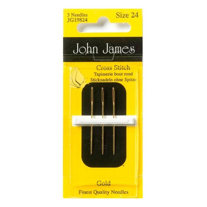 John James Gold Plated Tapestry Needles Size 24 3 Pack image number 1