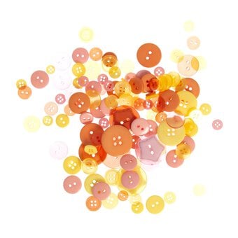 Yellow and Orange Buttons Pack 50g