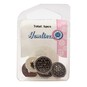 Hemline Silver Metal Patterned Button 5 Pack image number 2