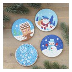 Christmas Gem Art Coaster Kit 4 Pack 