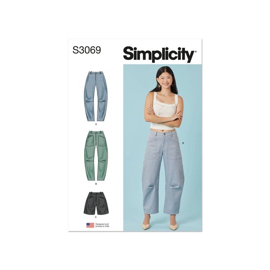 Simplicity Women’s Trousers and Shorts Sewing Pattern S3069 (4-12) image number 1