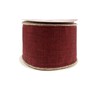 Red and Jute Trim Wire Edge Ribbon 63mm x 3m image number 5