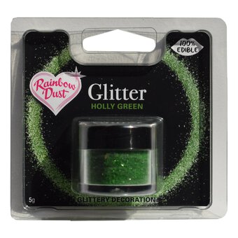 Rainbow Dust Holly Green Edible Glitter 5g