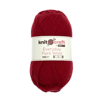 Knitcraft Red Everyday Pure Wool DK 50g