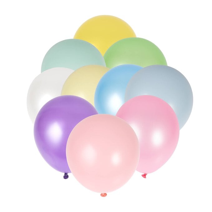 Pastel Latex Balloons 10 Pack image number 1