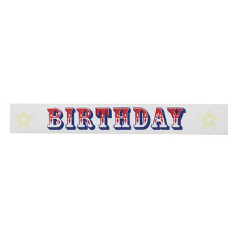 Happy Birthday Circus Satin Ribbon 16mm x 4m