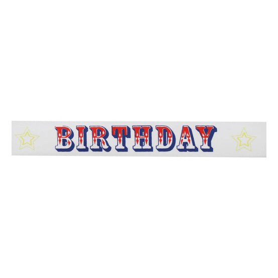 Happy Birthday Circus Satin Ribbon 16mm x 4m image number 2