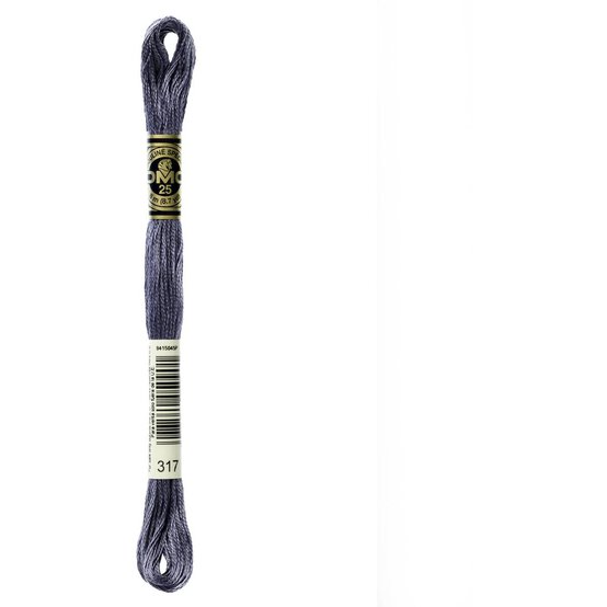 DMC Grey Mouline Special 25 Cotton Thread 8m (317) image number 3