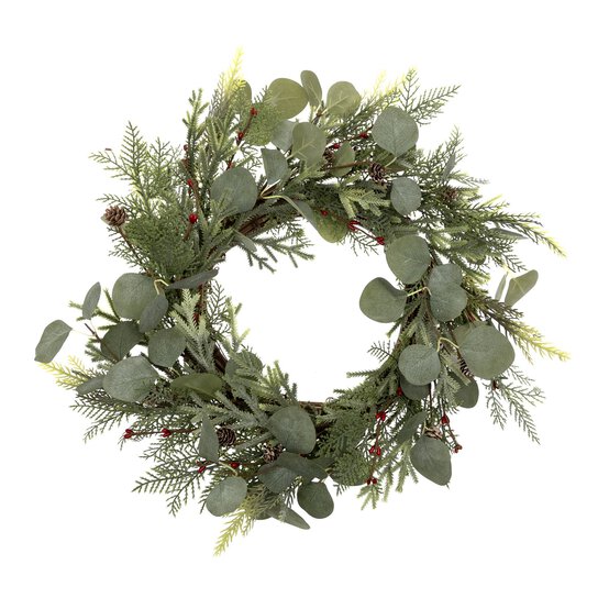 Red Bead and Pinecone Wreath 60cm image number 2