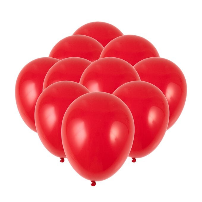 Red Latex Balloons 10 Pack image number 1