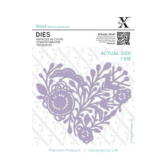 Xcut Large Folk Heart Die image number 1