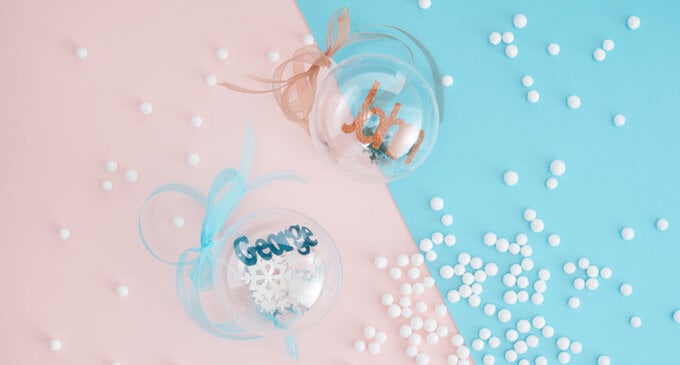 Your Cricut Personalised Fillable Bauble image number 1