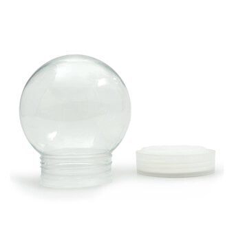 Fillable Plastic Snow Globe 12cm image number 3
