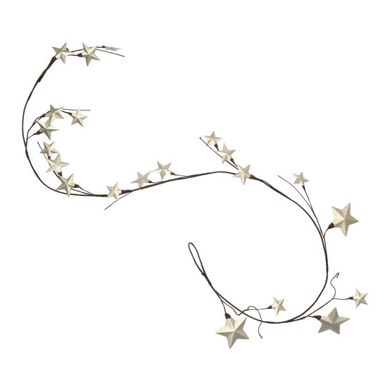 Gold Star Wrapped Garland 1.5m image number 1
