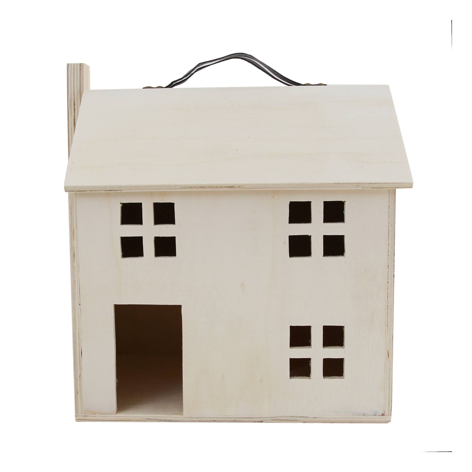 Wooden Dollhouse 32.5 x 27cm Hobbycraft