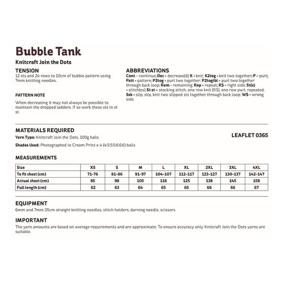 Knitcraft Bubble Tank Digital Pattern 0365 image number 4