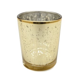 Gold Glass Votive 7cm
