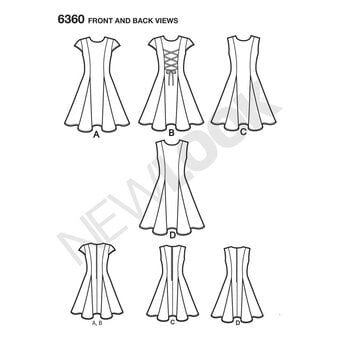 New Look Girls' Dress Sewing Pattern 6360 image number 2