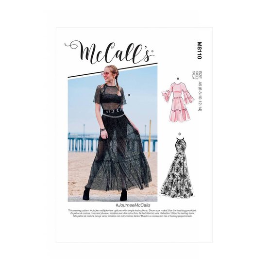 McCall’s Journee Dress Sewing Pattern M8110 (6-14) image number 1