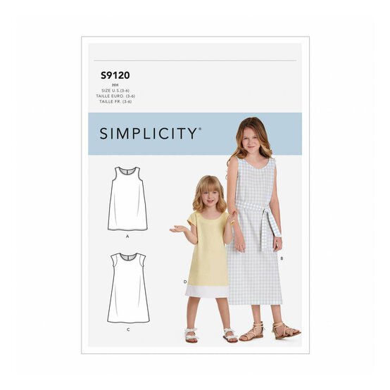 Simplicity Kids&rsquo; Dress Sewing Pattern S9120 (3-6) image number 1