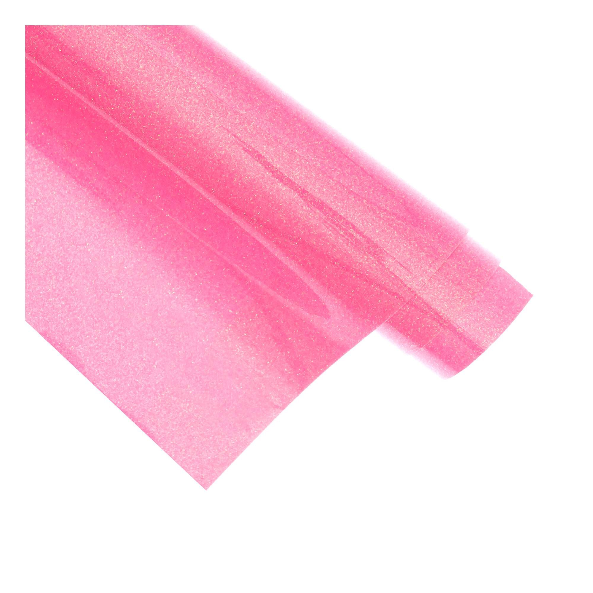 Siser Neon Pink Glitter Heat Transfer Vinyl 30cm x 50cm Hobbycraft
