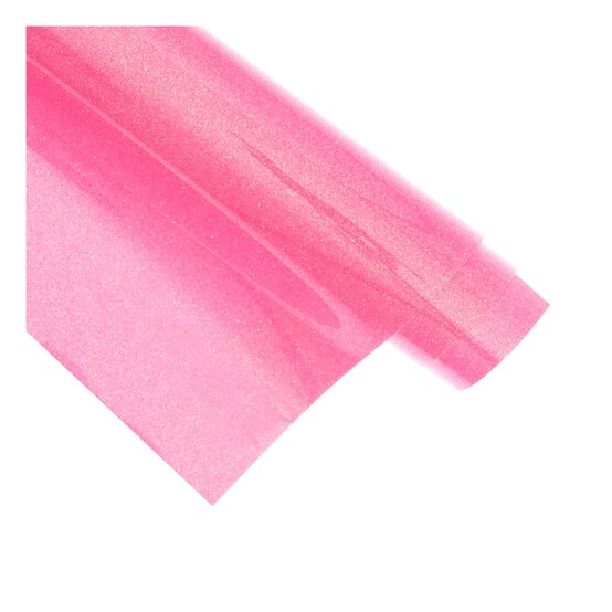 Siser Neon Pink Glitter Heat Transfer Vinyl 30cm x 50cm image number 2