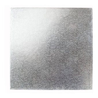Silver 8 Inch Square Cake Card