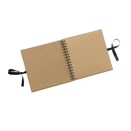 Spiral Bound Kraft Scrapbook with Window 8 x 8 Inches image number 3