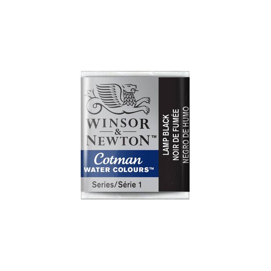 Winsor & Newton Lamp Black Cotman Watercolour Half Pan image number 2