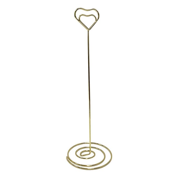 Gold Heart Table Number Stand image number 1