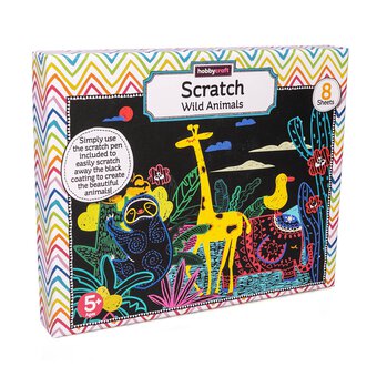 Scratch Wild Animals Kit 8 Sheets