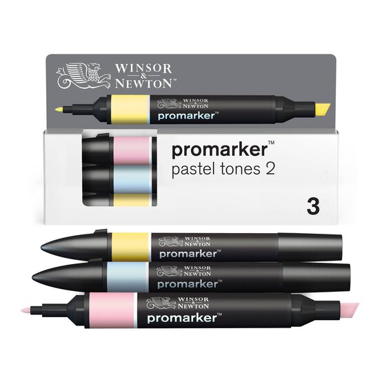 Winsor & Newton Pastel Tones 2 Promarkers 3 Pack image number 5