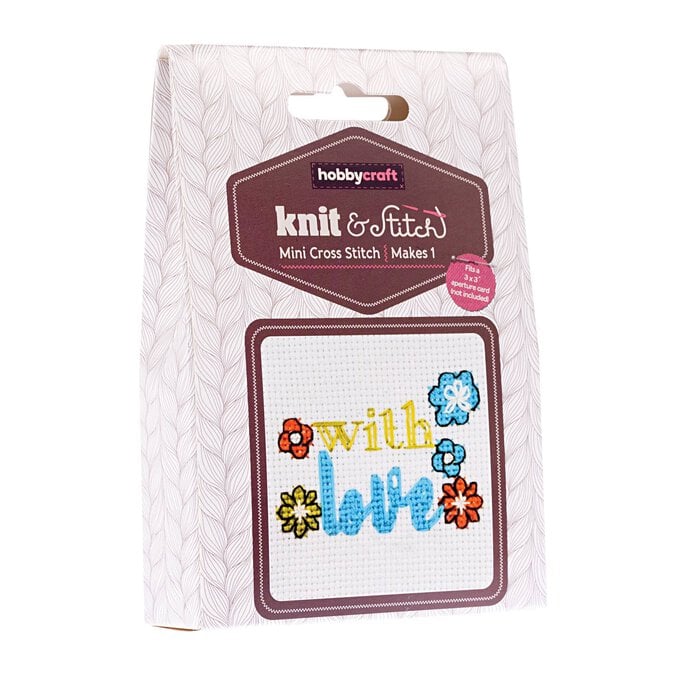 With Love Mini Cross Stitch Kit image number 1