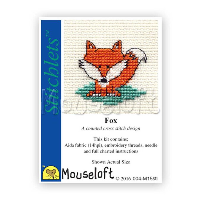 Mouseloft Stitchlets Fox Cross Stitch Kit image number 1