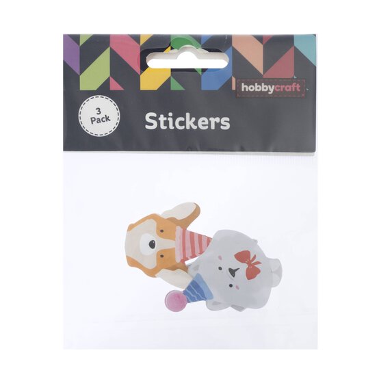 Party Dog Paper Stickers 3 Pack image number 3